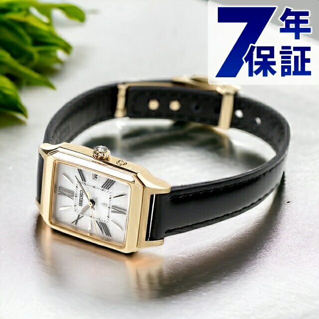 【クリアケース付】 セイコー ルキア Grow 電波ソーラー 腕時計 レディース 革ベルト SEIKO LUKIA SSVW212 アナログ シルバー ブラック 黒 日本製 ブランド おしゃれ 防水 軽い 華奢 かわいい プレゼント 女性 実用的