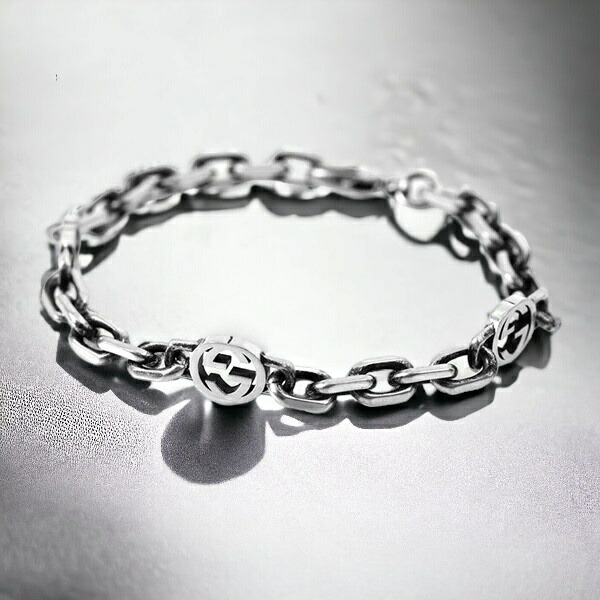 グッチ ブレスレット インターロッキングG sterling silver ユニセックス メンズ レディース 620798 J8400 0811 GUCCI シルバー プレゼント 実用的 39,520円