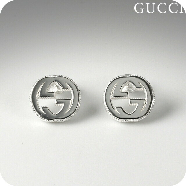 【GUCCI】シルバーピアス　インターロッキングG Amazon.co.jp: [グッチ]ピアス インターロッキングG シルバー