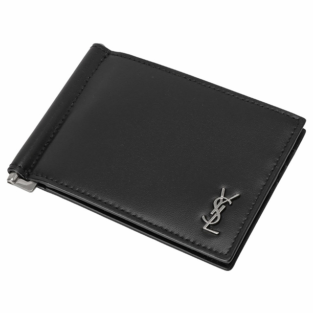 サンローラン SAINT LAURENT WALLET 1000 ブラック 607738 ロゴ 二