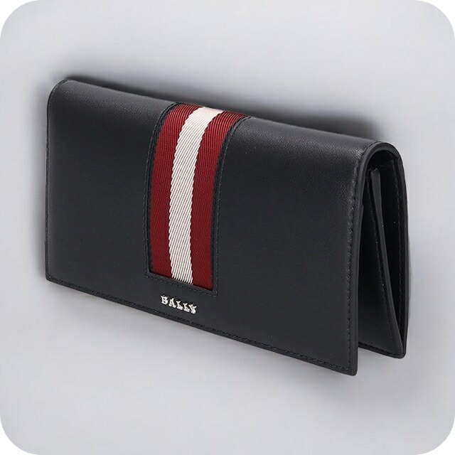 バリー 長紙入れ メンズ レディース ブランド名 BALLY なめし革 6309713 黒いこと 赤いこと 紙入れ