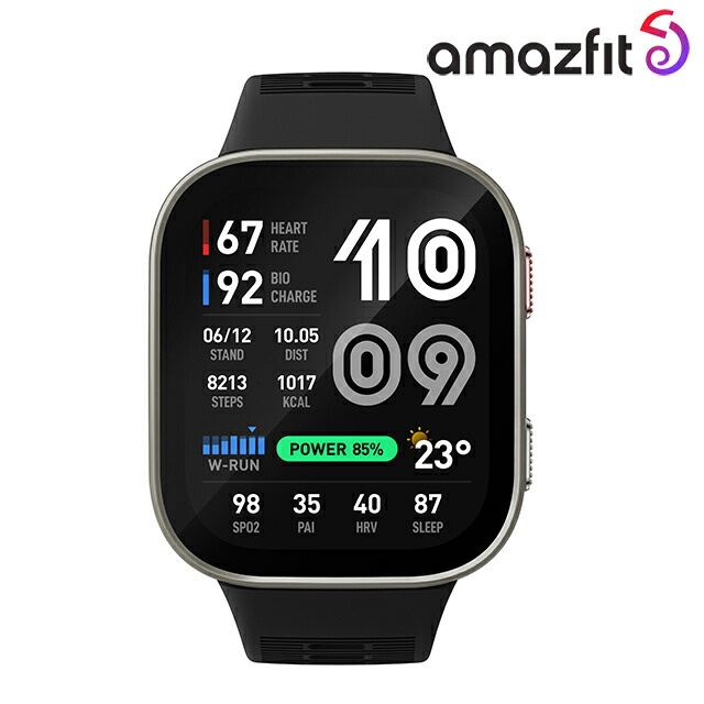 アマズフィット 大物 マックス  しろがね色 Bip Max スマートウォッチ ブランド名 Bluetooth Amazfit SP170085-C24 デジタル 黒いこと 黒