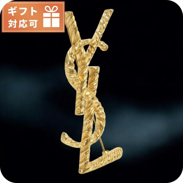 【Saint Laurent】ゴールド カサンドラ ブローチ SAINT LAURENT サンローラン ブローチ CASSANDRE BROCHE