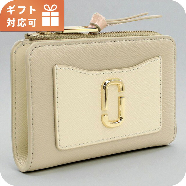 マークジェイコブス 二折財布小銭入付き レディース ブランド MARC JACOBS THE SLIM BIFOLD 2F3SMP061S07 ベージュ 財布