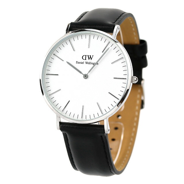 ダニエルウェリントン 時計 クラシック シェフィールド 腕時計 メンズ レディース 革ベルト DANIEL WELLINGTON DW00100020  ホワイト ブラック 白 黒 最大85%OFFクーポン