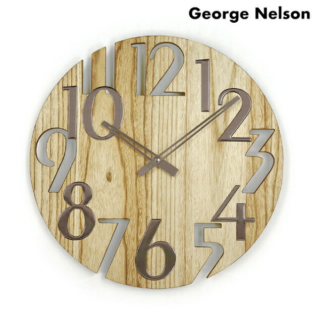 ジョージ ネルソン 掛時計 ブランド George Nelson GN215NT ウォール クロック プラタナス プレゼント ギフト