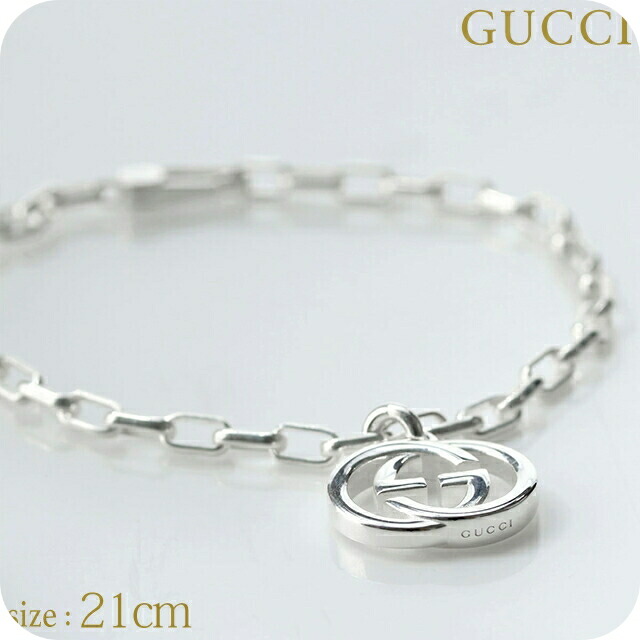 グッチ ブレスレット メンズ ブランド GUCCI インターロッキングG XL チェーン シルバー925 295711 J8400 8106 シルバー アクセサリー