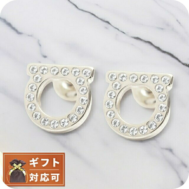 フェラガモ FERRAGAMO ピアス 760123-696577 レディース ガンチーニ GANCINO CRYSTAL PLDLUCID シルバー