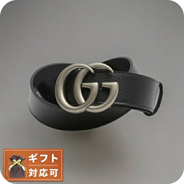 GUCCI ブラックレザーベルト ダブルGバックル GUCCI ブラックレザーベルト ダブルGロゴ - メルカリ