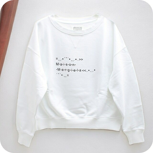 メゾンマルジェラ MAISON MARGIELA トレーナー S51GU0112S25498100 S レディース ロゴスウェットシャツ ホワイト
