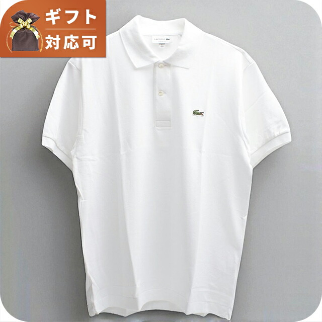 LACOSTE クラシックフィット ホワイトポロシャツ US L LACOSTE ポロシャツ オリジナルフィット 長袖 メンズ レディース