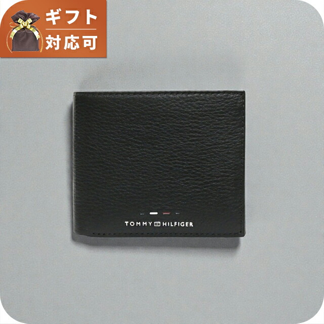 トミーヒルフィガー TOMMY HILFIGER TH PREMIUM CC \u0026 COIN 二つ折り紙入れ AM0AM12762BDS-BLACK メンズ ブランド名 ウォレット 飛び切り 今めかしい 差し上げ物 実用的