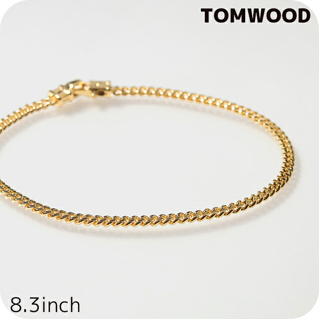 トムウッド ブレスレット メンズ レディース TOMWOOD Curb Bracelet M Gold 8.3inch 100258 ゴールド アクセサリー 腕輪 ジュエリー ブランド 高級 おしゃれ プレゼント 実用的 ペア｜Infinitown 24,481円