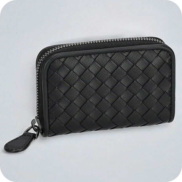 ボッテガヴェネタ コインケース コンパクト メンズ レディース BOTTEGA VENETA イントレチャート レザー 114075 V3UN1 1275 ブラック 小銭入れ 小さい ブランド 高級 おしゃれ プレゼント 実用的｜Infinitown