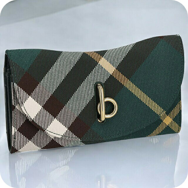 Burberry チェック柄 長財布 グリーン 楽天市場】バ−バリ− 長財布 レディース BURBERRY チェック 8082331