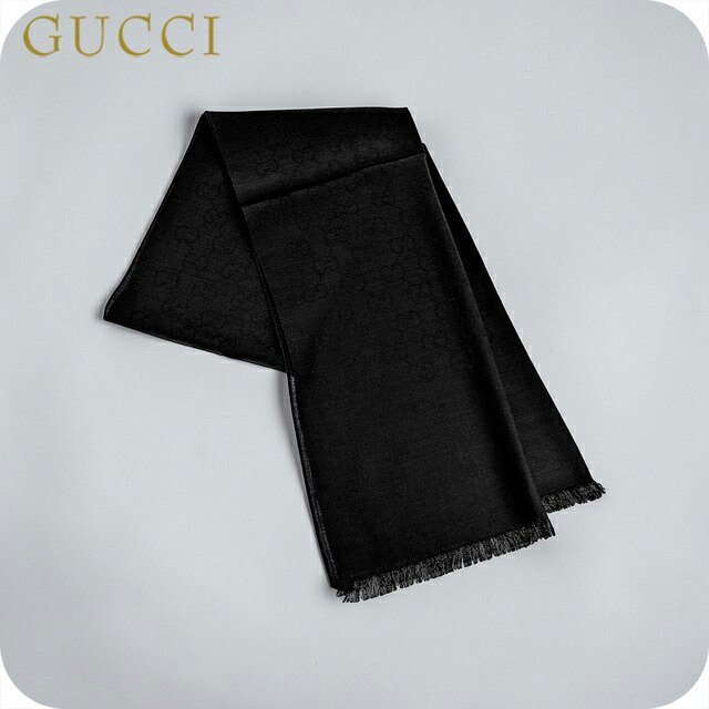 グッチ ストール メンズ レディース ブランド GUCCI 165904-3G646 1000 ブラック|Infinitown