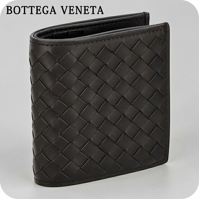 ボッテガ・ヴェネタ 二つ折り財布 二折財布 メンズ ブランド BOTTEGA VENETA 222338-V47W1 2006 ダークブラウン