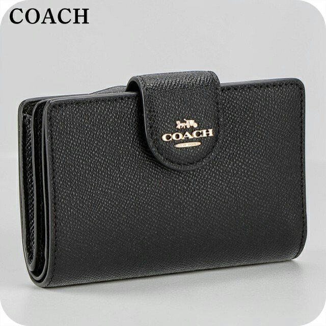 コーチ 二つ折り財布 二折財布 レディース ブランド COACH 6390 IMBLK ブラック 15,155円