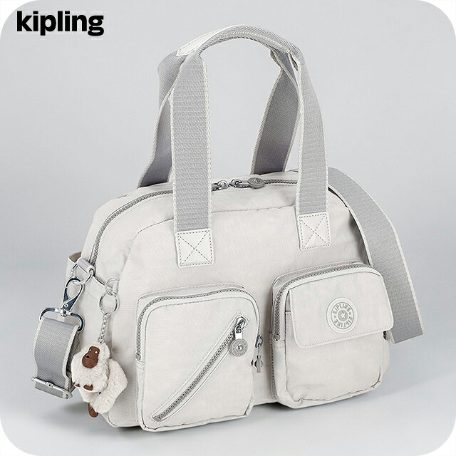 キプリング ショルダーバッグ レディース ブランド Kipling CHINA KI25000NR COOL FOG ライトグレー 斜めがけ 高級 おしゃれ プレゼント 女性 実用的 かわいい