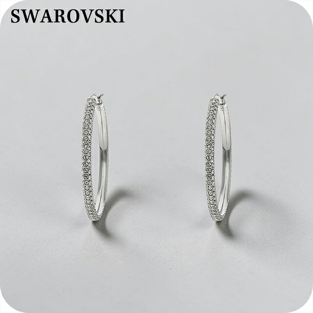 スワロフスキー ピアス レディース ブランド SWAROVSKI フープ スワロフスキー 両耳用 5389432 シルバー アクセサリー