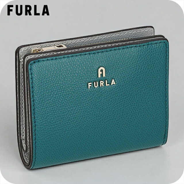 フルラ 二つ折り財布 コンパクト レディース ブランド FURLA China WP00307-ARE000 4505S グリーン/グレー ウォレット 高級 おしゃれ プレゼント 実用的|Infinitown