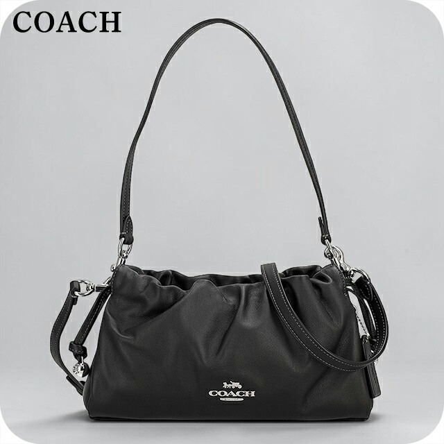 コーチ職 ショルダーバッグ レディース ブランド名 COACH Vietnam CV529 SV/BK 黒いこと 曲がったがけ 御前上等 今めかしい 差し上げ物 お上さん 実用的 愛くるしげ