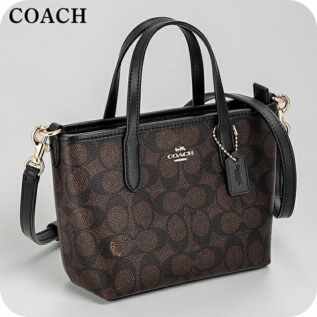 コーチ トートバッグ レディース ブランド COACH India CW032 IMXAQ ダークブラウン/ブラック 軽量 手提げ 高級 おしゃれ プレゼント 女性 実用的 かわいい|Infinitown