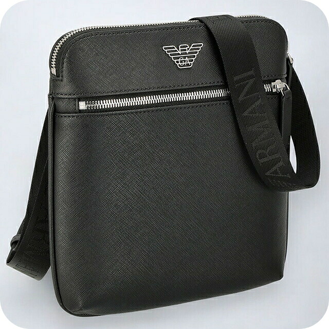エンポリオ・アルマーニ ショルダーバッグ メンズ EMPORIO ARMANI Y4M185Y138E 81072 ブラック 斜めがけ ブランド 高級 おしゃれ プレゼント 男性 実用的 かっこいい