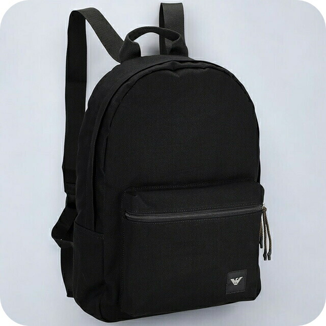 【美品】アルマーニ黒リュック EMPORIO ARMANI エンポリオアルマーニ リュックサック/バック