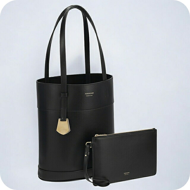 フェラガモ トートバッグ レディース ブランド Ferragamo 217533CALF NER 770 686 ブラック|Infinitown