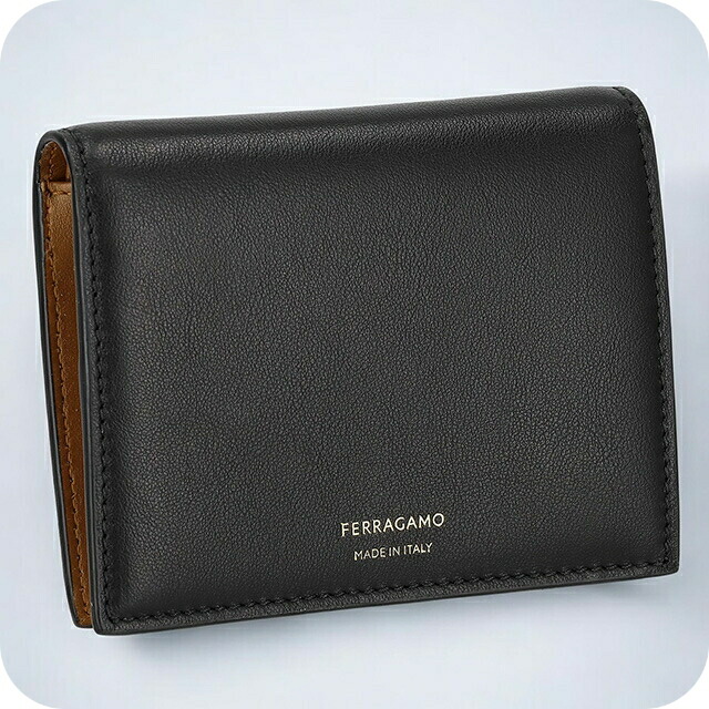 【２度使用のみ】フェラガモ　ガンメタ 楽天市場】Ferragamo フェラガモ 二つ折り財布 レディース 22