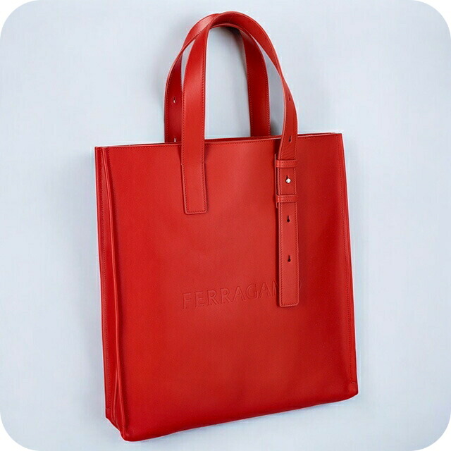 フェラガモ トートバッグ メンズ Ferragamo 241435CALF FLARD 769 592 赤いこと 軽さ 手提げ ブランド名 御前上等 今めかしい 差し上げ物 成人男性 実用的 かっこいい