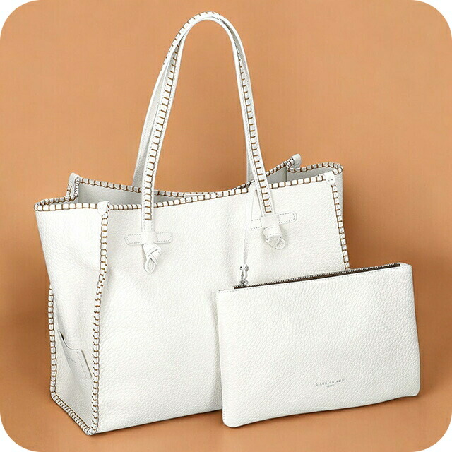 【美品】GIANNI CHIARINI トートバッグ ベージュ/ホワイト Amazon | [ジャンニキアリーニ] トートバッグ マルチェッラ M