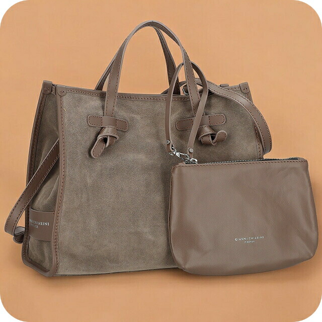 ジャンニキアリーニ トートバッグ レディース ブランド GIANNI CHIARINI BS 9752 CM-PL ライトグレー/ブラウン｜Infinitown