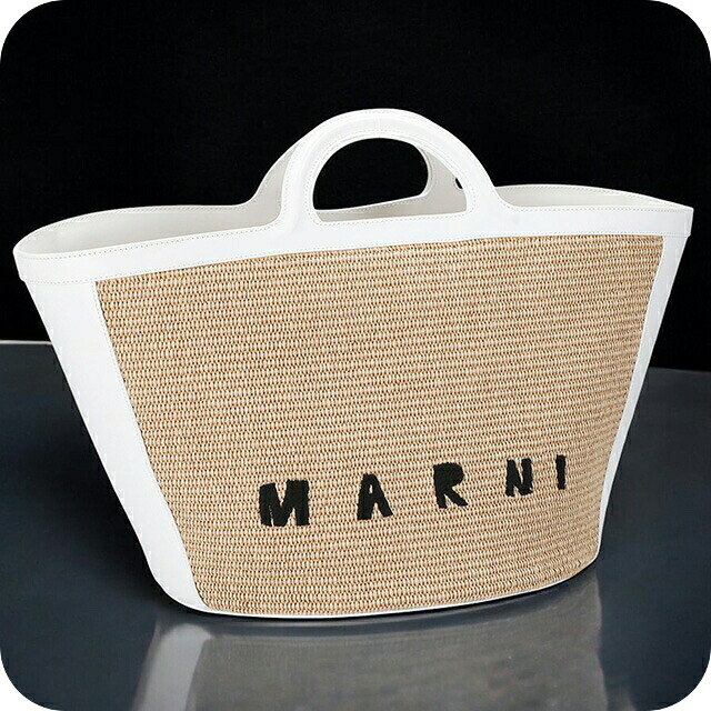 マルニ ハンドバッグ レディース ブランド MARNI BMMP0069Q0-P3860 ナチュラルベージュ/ホワイト｜Infinitown