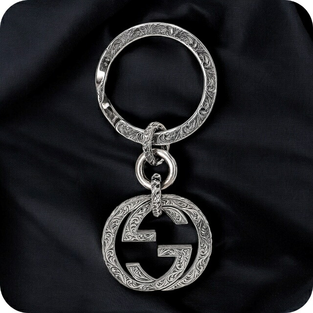 楽天市場】グッチ キーリング GUCCI キーホルダー インターロッキングG