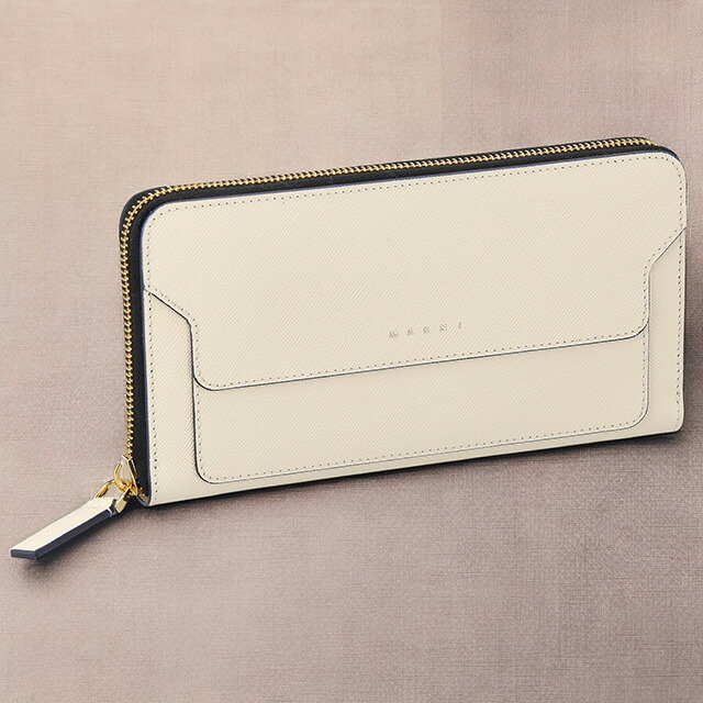 MARNI マルニ 長財布 レザー ブラウン×ベージュ×ホワイト 楽天市場】マルニ MARNI ラウンドファスナー長財布 PFMOE11U11