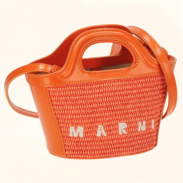 マルニ ハンドバッグ レディース ブランド MARNI BMMP0067Q0-P3860 オレンジ 軽量 小さめ 手提げ 高級 おしゃれ プレゼント 女性 実用的 かわいい|Infinitown