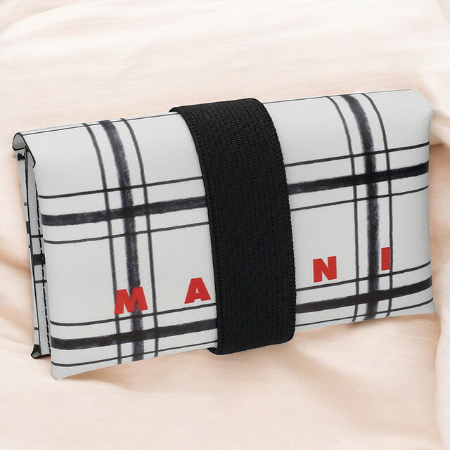 マルニ 三つ折り紙入れ メンズ レディース ブランド名 MARNI PFMI0007U9-P6052 白いこと ウォレット 飛び切り 今めかしい 差し上げ物 実用的