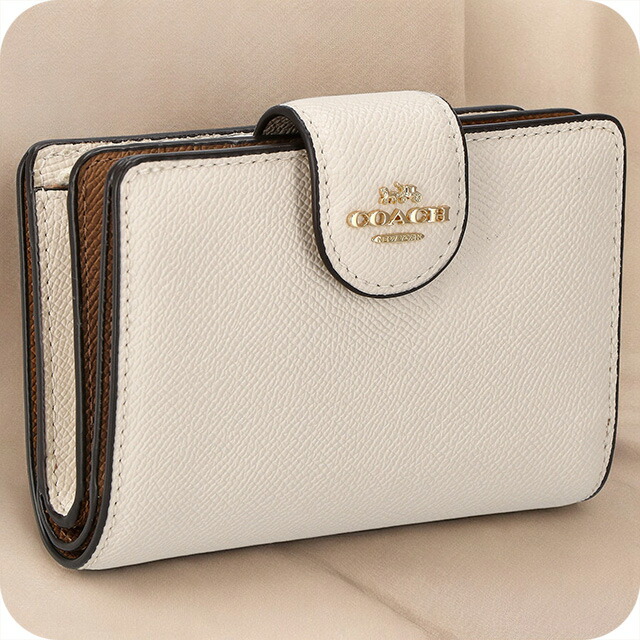 美品 COACH コーチ 二つ折り財布 レザー ホワイト ブラウン レディース 楽天市場】＼2000円OFFクーポン＆全品5倍☆8/25限定／ コーチ 二