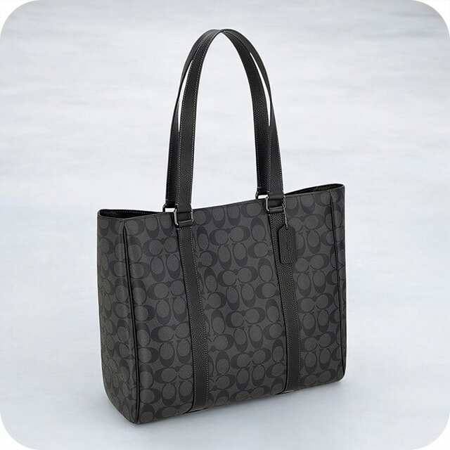 コーチ職 トートバッグ 2way 肩先 メンズ 逃げ口 ブランド名 COACH CR385 QBMI5 濃灰色/黒いこと 軽さ 手提げ 飛び切り 今めかしい 差し上げ物 成人男性 実用的 かっこいい
