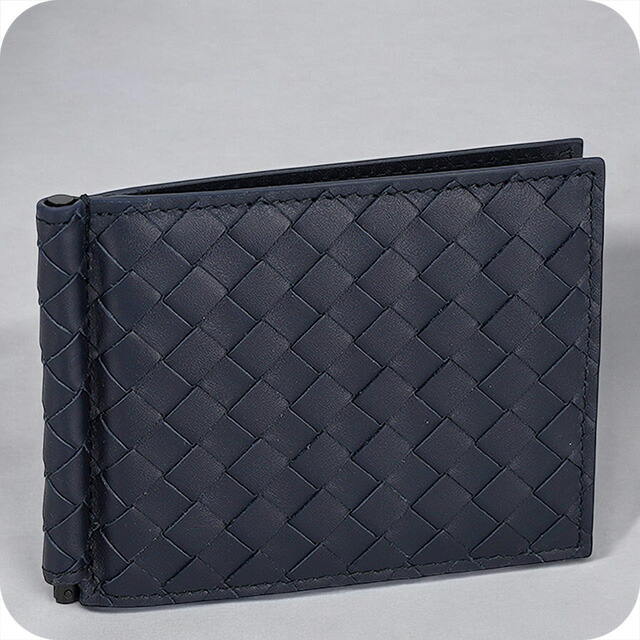 ボッテガ・ヴェネタ 二つ折り札入れ メンズ ブランド名 BOTTEGA VENETA イントレチャート なめし革 123180-V47W1 米国海軍 ウォレット 御前上等 かっこ良い 差し上げ物 実用的 財布・ケース-メンズ財布-バッグ・小物・ブランド雑貨