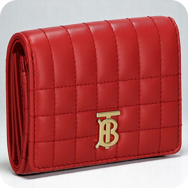 バ&minus;バリ&minus; 三つ折り財布 コンパクト レディース ブランド BURBERRY 8064824 レッド ウォレット 高級 おしゃれ プレゼント 実用的｜Infinitown