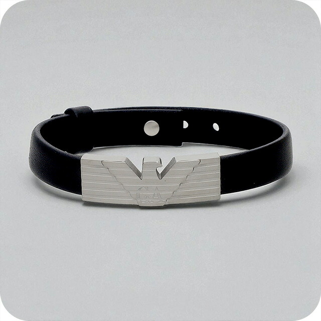 エンポリオ・アルマーニ 腕輪 メンズ ブランド名 EMPORIO ARMANI EGS3075040 黒いこと/しろがね色