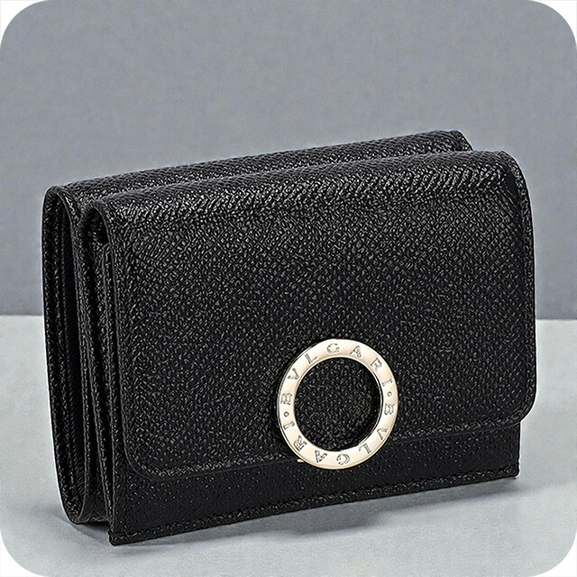 ブルガリ 三つ折り財布 コンパクト レディース ブランド BVLGARI 288648 BLK ブラック ウォレット 高級 おしゃれ プレゼント 実用的｜Infinitown