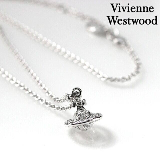 ヴィヴィアン ウエストウッド ネックレス メンズ レディース ブランド Vivienne Westwood メイフェアスモールオーブ 真鍮 630203EF-02W110 シルバー クリア アクセサリー ビビアン