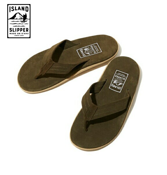 アイランドスリッパ メンズ サンダル トング スウェード レザー ISLAND SLIPPER PT203 ARMY SUEDE 送料無料 あす楽対応  最大の割引