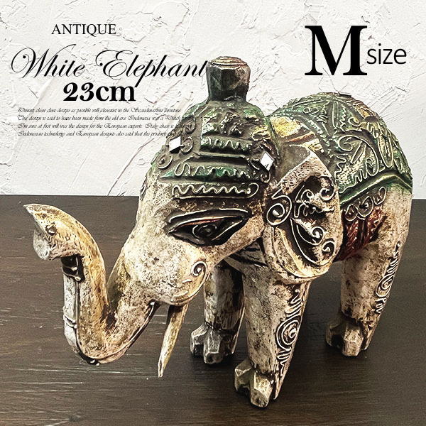 楽天市場】彫刻置物(水牛の角）象(ゾウ)【置物 象 プレゼント 誕生日