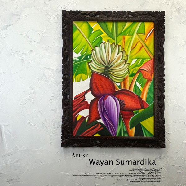 楽天市場】バリ絵画 アートパネル ロータス ＜100cm×120cm＞ ブルー 蓮