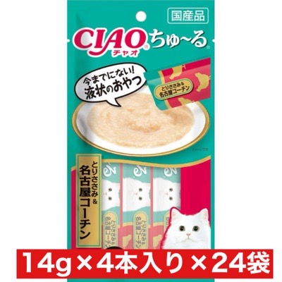 いなばペットフード CIAO ちゅ～る とりささみ＆名古屋コーチン 14g×4本 ×24本セット まとめ買い 国産 猫 ネコ おやつ ご褒美 液状 緑茶消臭成分配合 4,835円
